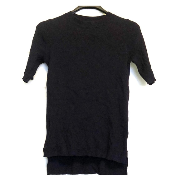 Ribbed Navy Stretch Top - Picture 1 of 4